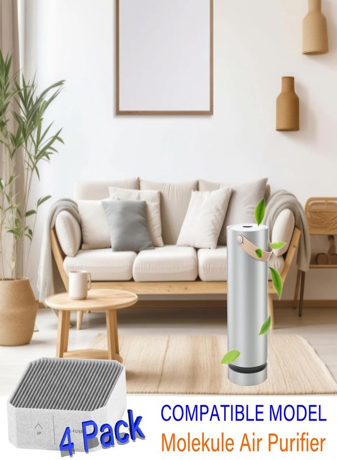HOMFILBIT 4 Pack Pre-Filter for Molekule Air Purifier with High efficiency Activated carbon - Image 2