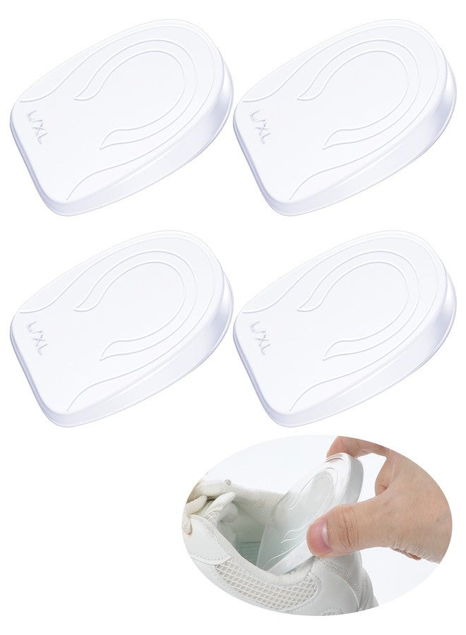 Yuanchu 2 Pairs 0.4 Inch Silicone Heel Lifts for Shock Absorption, Heel Pads Cushions Height Increasing Insoles Soft Shoe Lifts for Women Men Comfort Half Foot Insoles for Uneven Legs Heel Pain - Image 1