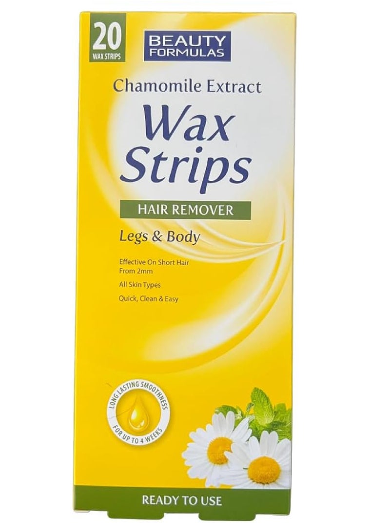 BEAUTY FORMULAS COLD WAX HAIR REMOVER 20'S(CHAMOMILE)