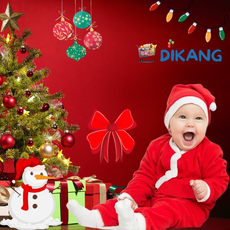 DIKANG Santa Claus Dress for Kids - Unisex | Premium Santa Claus Christmas Dress for Baby Boys and Girls | Santa Costume Set for Kids with Jacket, Pant, Cap and Pouch for Christmas Party - Image 4