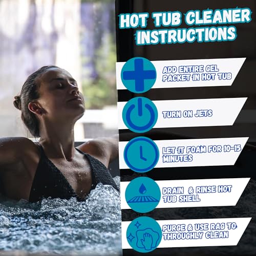 Ahh-Some - Hot Tub Cleaner & Purge Packet | Clean Pipes, Jet Line & Jets Gunk Build Up | Clear & Soften Water for Hot Tub, Jetted Tub, Swim Spa | Top Clarifier Up To 450 Gallons Of Water (Pack of 4) - Image 4