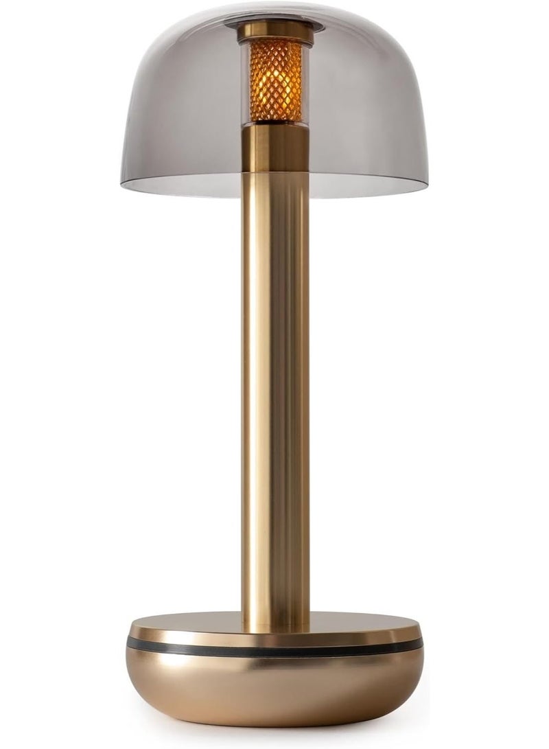 Humble Two Wireless Portable LED Gold Smoke Shade Table Light Dimmable Mood Lighting Indoor Outdoor Cosy Warm Long Lasting Dining Home Garden Waterproof Design IP65 - Image 2