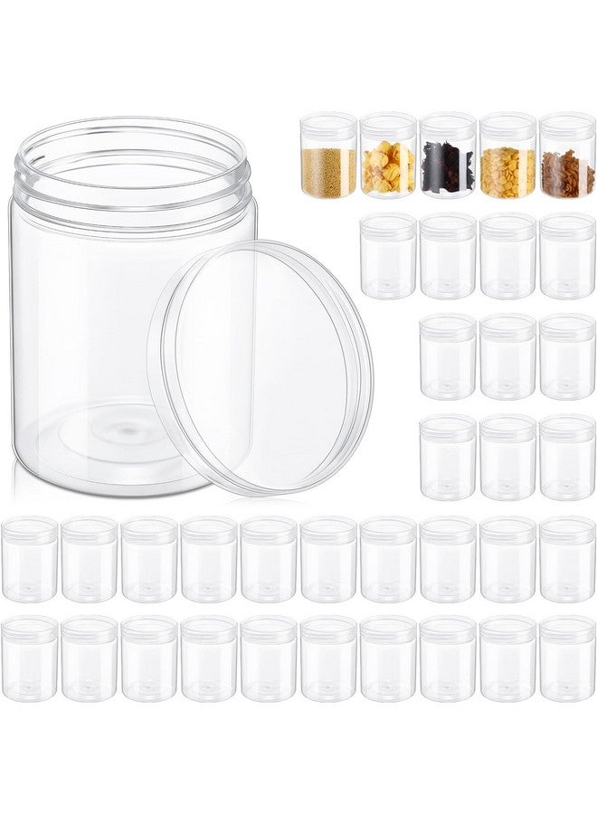 Aoriher 48 Pcs 8oz Plastic Mason Jars with Lids Round Clear Plastic Jars Containers Refillable Small Empty Plastic Storage Containers Food Jars Canisters for Kitchen Storage(Clear) - Image 1