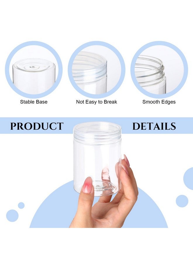 Aoriher 48 Pcs 8oz Plastic Mason Jars with Lids Round Clear Plastic Jars Containers Refillable Small Empty Plastic Storage Containers Food Jars Canisters for Kitchen Storage(Clear) - Image 3