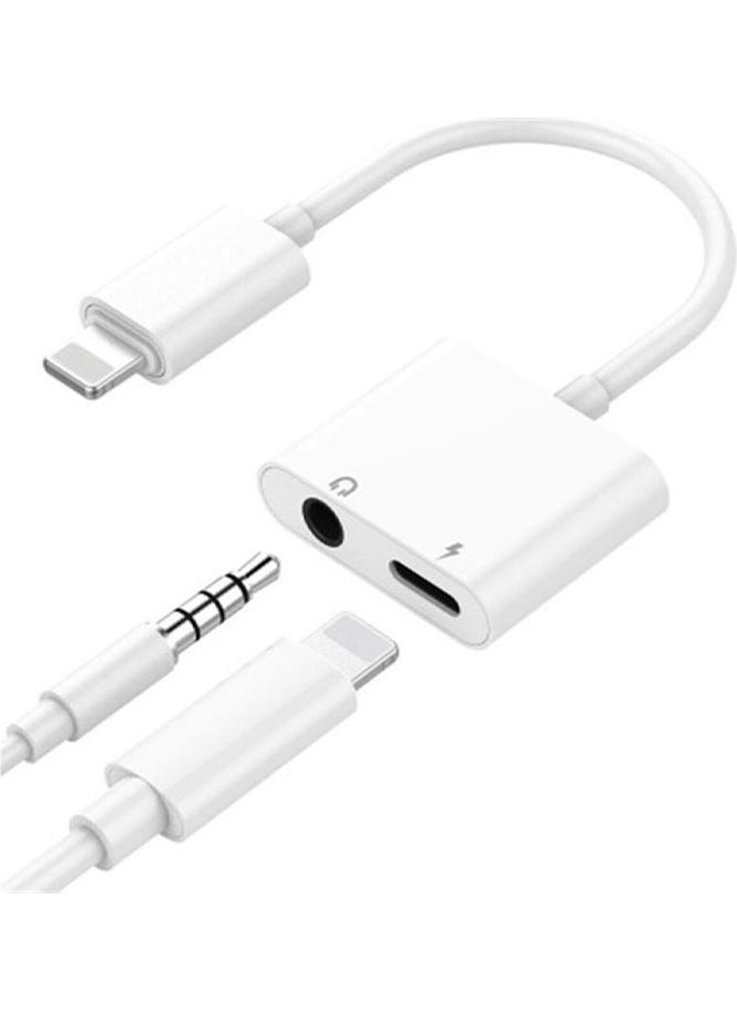 Melek Store - IPHONE 7-8-Plus Series Lightning Headphone + Charger Converter Adapter - Image 1