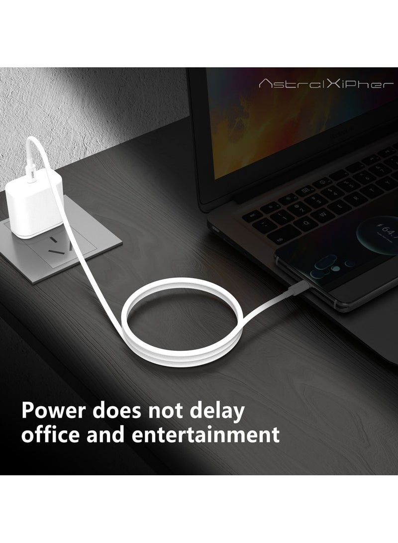 Astralxipher Original 240W USB C Fast Charging Cable, Type C to Type C [1m/2m] - White ABS Braided for iPhone 15/16 Pro Max, Samsung S25 Ultra, MacBook, iPad, Power Bank & Android Phones - Image 5