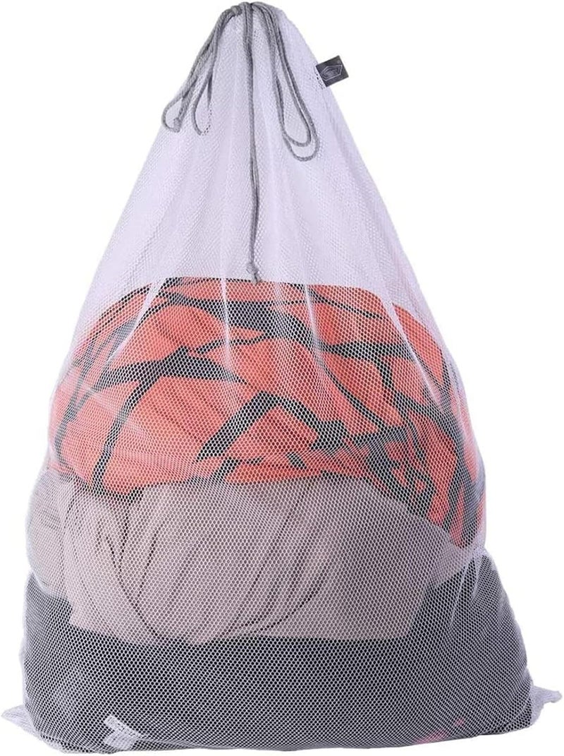 Kimmama XL Large Mesh Laundry, Heavy Duty Big Hole Coarse Mesh Bag with Drawstring Strap,24 x 36" White Travel Storage Bag for Clothes,Camping,Laundromat,Dorm,College,Carrying - Image 1