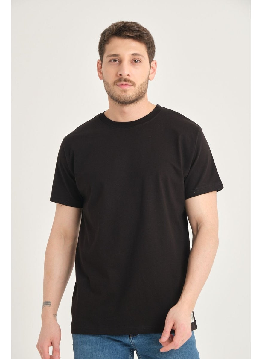 Four Man - 2 Pieces Men's 100% Cotton Standard Pattern Non-Wrinkle Plain Color Basic T-Shirt - Image 1