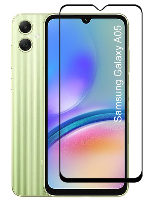 Samsung Galaxy A05-Tempered Glass Screen Protector – High Transparency, Delicate Touch, Anti-Explosion, Smooth Arc Edges, Easy Installation, 9H Hardness HD Tempered Glass Screen Protector 99% Transparency with device's original screen clarity and brightness