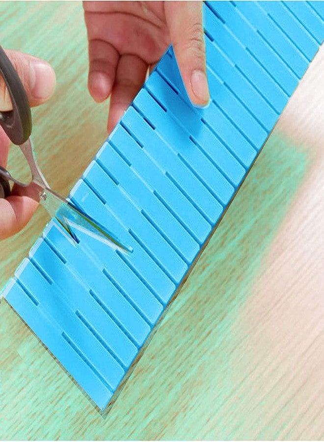 LEAWALL Adjustable Stretchable Interlocking Drawer Clapboard Divider/Grid Closet Sorting Partition/Plastic Strips Separators Cabinet Storage Box Socks/Makeup,2 Set of 6 Pcs(12 pcs,Multi Color) - Image 4