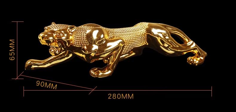 YOURKARTS.COM Luxury Golden Leopard Showpiece – Realistic Jaguar Design | Premium Car & Home Decor Piece for Good Luck, Classy Dashboard Figurine | car Accessories 2025 - Image 3
