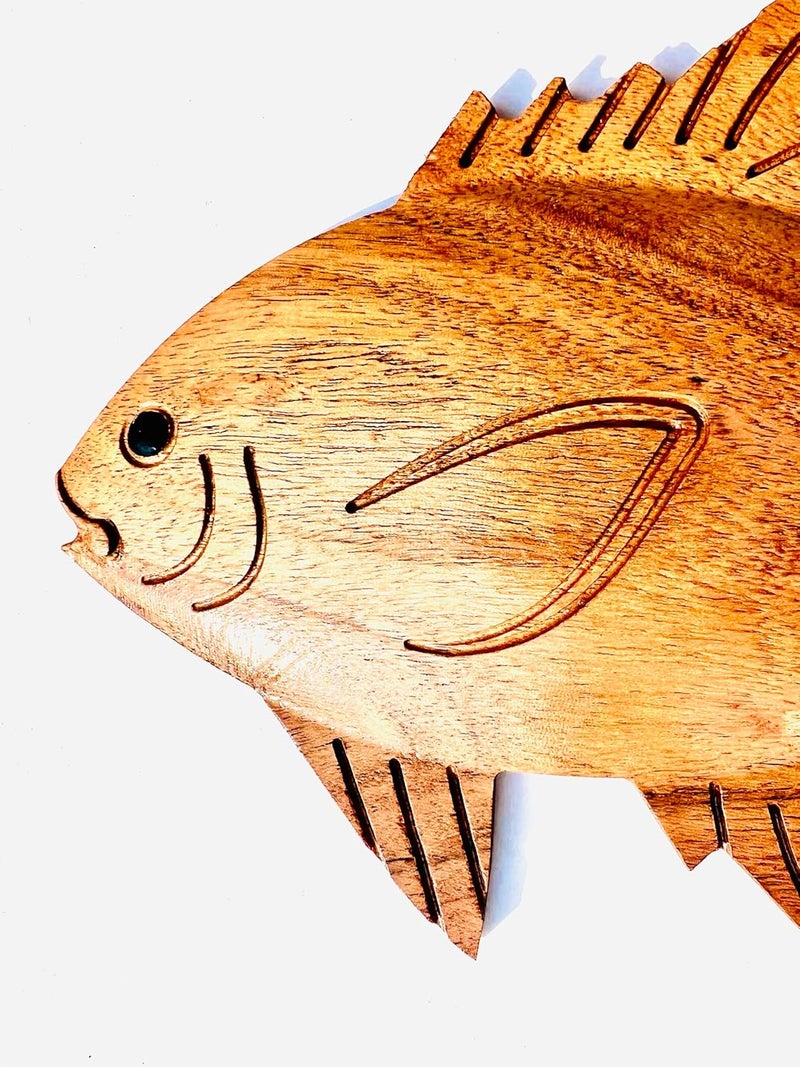 KVEER Wooden Fish Sculpture Fish Lover Animal Handmade Wood Carving Hand Carved Ornament Housewarming Home Decor Room Decor Gifts - Image 4