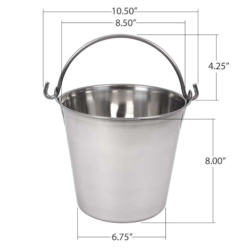 Lindy's stainless steel pail, 6 quarts, Silver - Image 4