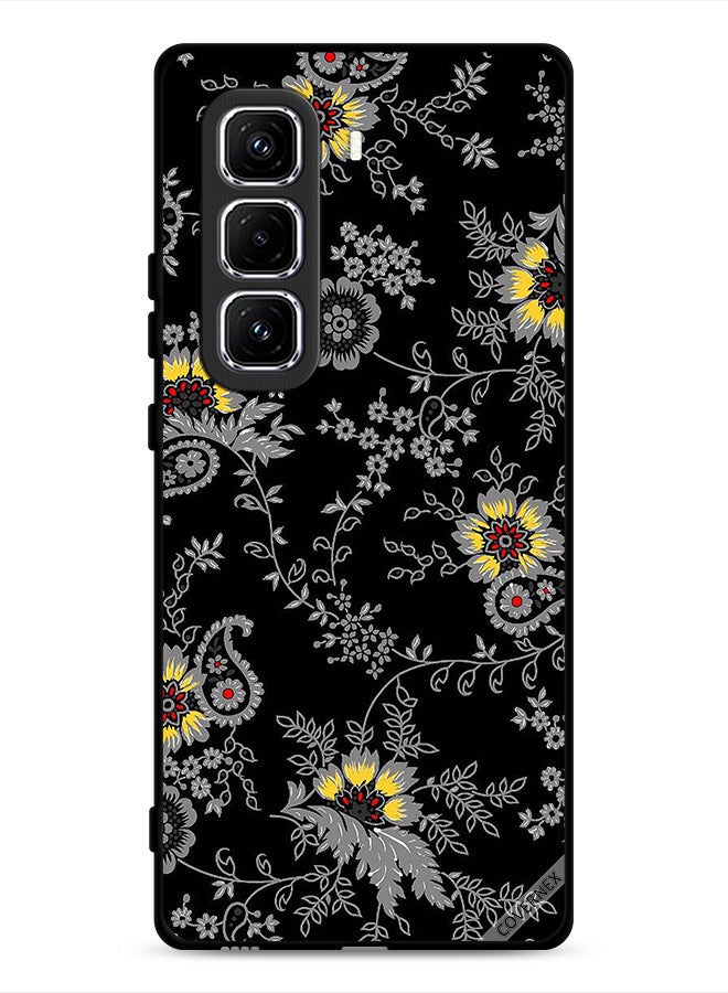 Covernex غطاء واقي إنفينكس هوت 50 برو 4G بتصميم فني لزهور خلفية - Image 1