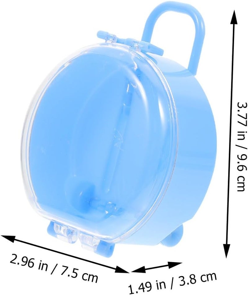 TOYANDONA 12pcs Mini Suitcase Jewelry Storage Box Set Plastic Trinket Organizer Vintage Style Earring and Necklace Case for Travel and Home Decor in Sky Blue - Image 2
