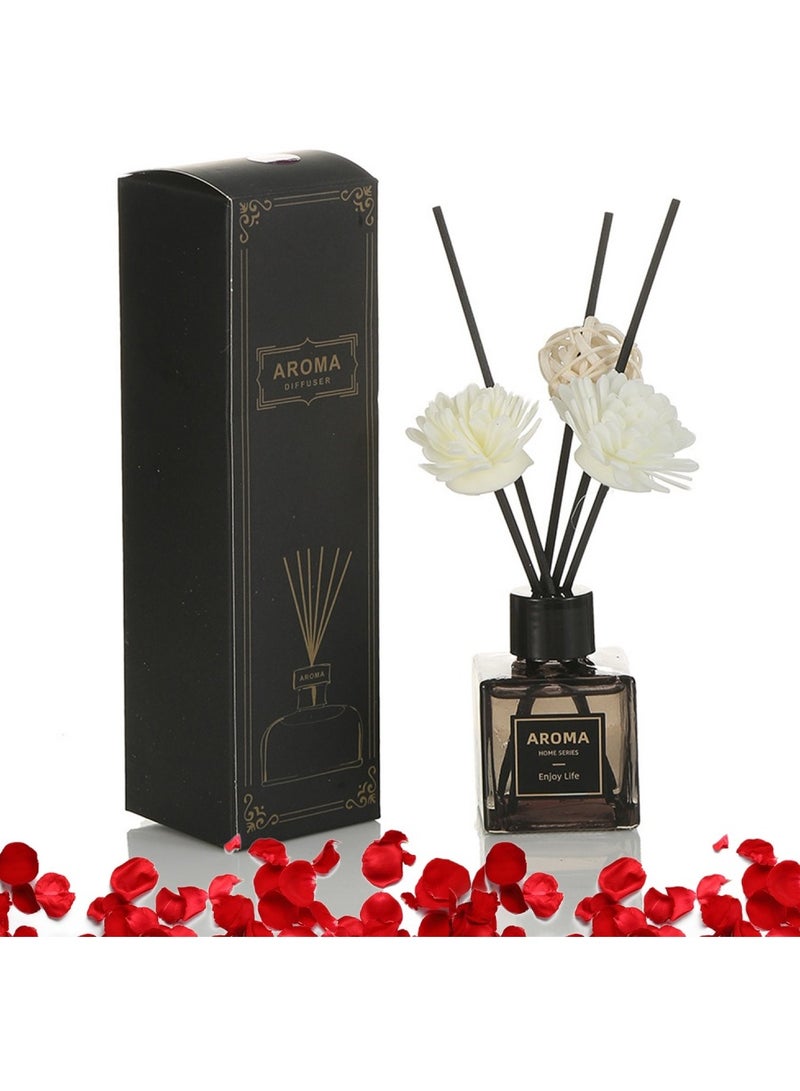 سان هان مجموعة معطرات جو من القصب ٥٠ مل: معطرات جو من مزيج الورد، زيت عطري، للمنزل، غرفة النوم ديكور حمام/مكتب (تركيز ١٠٪) - Image 1