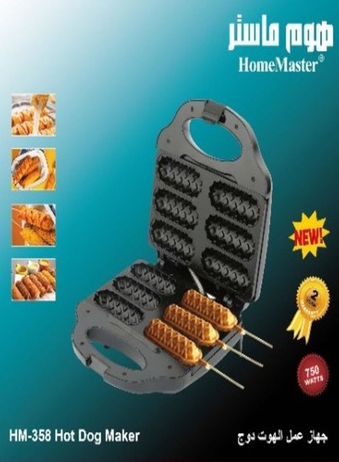 Home Master Hot Dog kebab and Waffle Maker Machine HM-358 black - Image 4