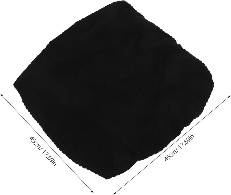 UKCOCO Office Chair Seat Cover and Cushion Protector, High Elasticity Stretch Polyester, Non-Slip Removable Washable Slipcover for Computer Desk and Gaming Chairs, Black, All-Season Use - Image 2