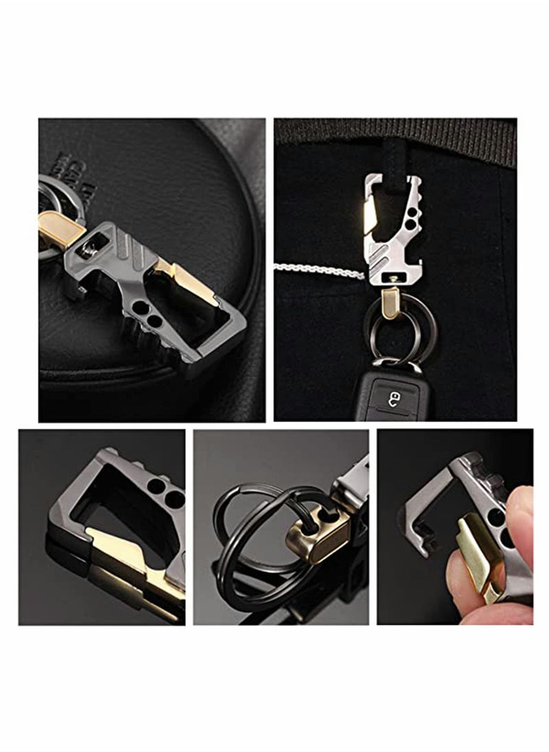 KASTWAVE - Keychains, Keychain EDC Key Rings Bottle Opener Function Keychain Car Keys Tactical Carabiner Key Chain with Clip Llaveros de Hombre for Men and Women 2Pcs - Image 1