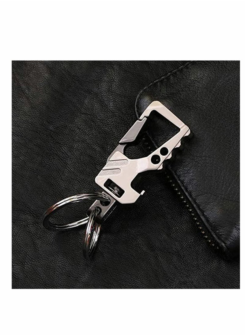KASTWAVE - Keychains, Keychain EDC Key Rings Bottle Opener Function Keychain Car Keys Tactical Carabiner Key Chain with Clip Llaveros de Hombre for Men and Women 2Pcs - Image 1
