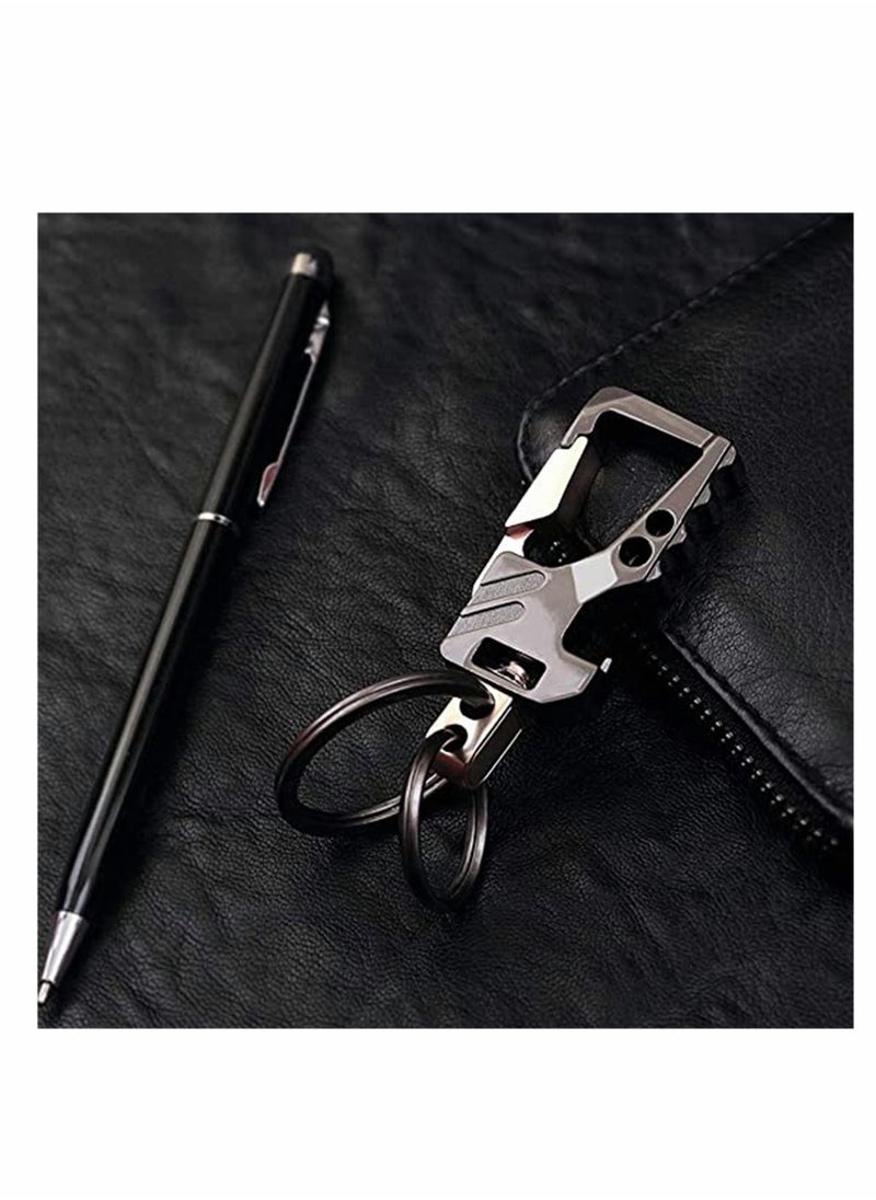 KASTWAVE - Keychains, Keychain EDC Key Rings Bottle Opener Function Keychain Car Keys Tactical Carabiner Key Chain with Clip Llaveros de Hombre for Men and Women 2Pcs - Image 1
