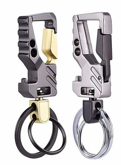 Keychains, Keychain EDC Key Rings Bottle Opener Function Keychain Car Keys Tactical Carabiner Key Chain with Clip Llaveros de Hombre for Men and Women 2Pcs
