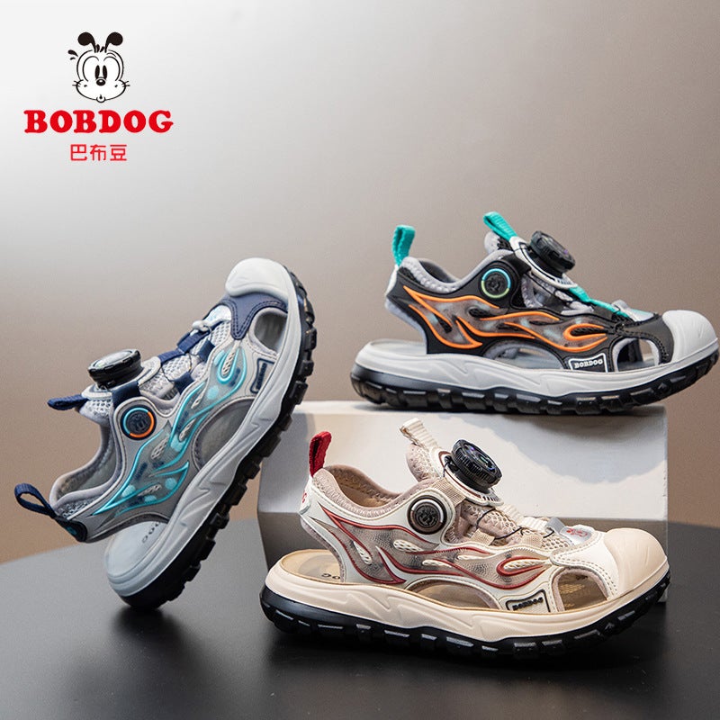 Sandals Babu Dou Brand Summer Boys' Closed-Toe Sandals Beach Shoes Girls' Hollow Children'S Sandals Sports Shoes - Image 2