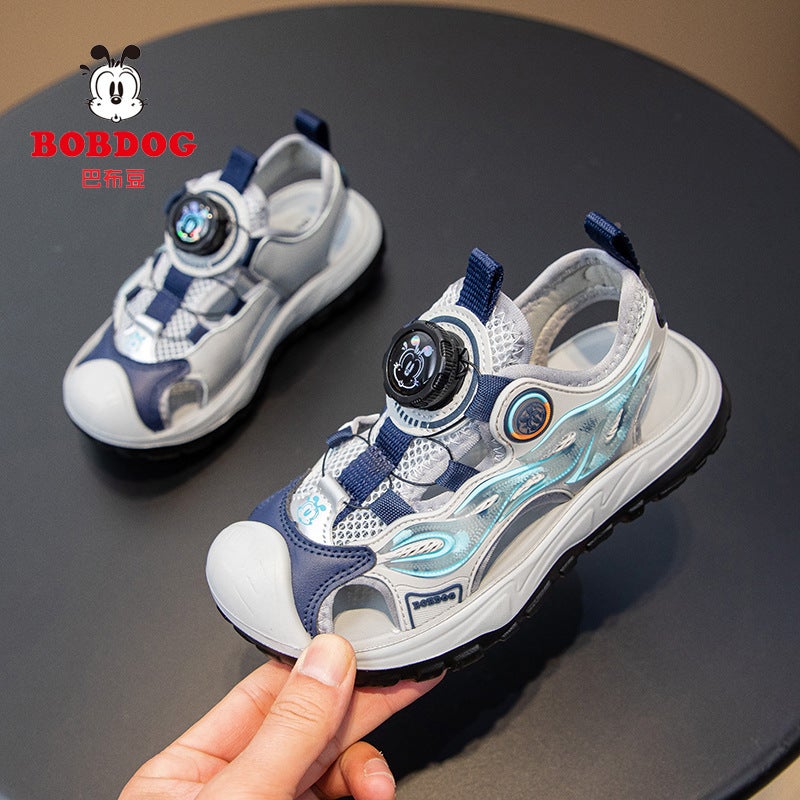 Sandals Babu Dou Brand Summer Boys' Closed-Toe Sandals Beach Shoes Girls' Hollow Children'S Sandals Sports Shoes - Image 4