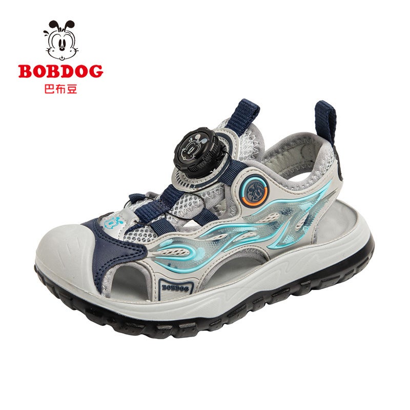 Sandals Babu Dou Brand Summer Boys' Closed-Toe Sandals Beach Shoes Girls' Hollow Children'S Sandals Sports Shoes - Image 1