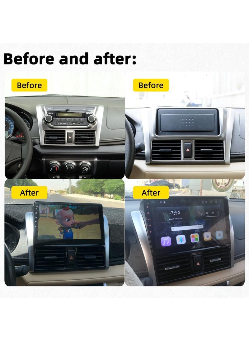 SHEZA STAR - Android Screen For Toyota Yaris 2014 To 2017 4GB RAM 64GB Memory Support Apple Carplay Android Auto Full HD Touch Screen 10 Inch built In Bluetooth USB Radio WiFi Play Store Backup Camera included - Image 1