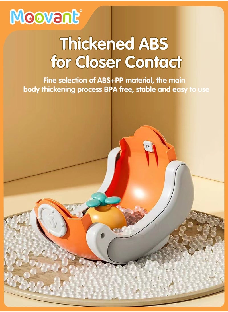 Moovant Kids Potty Training Seat with 20 Disposable Baggies, Portable Folding Mobile Toilet with PU Cushion, Car Emergency Toilet for Baby Girls Boys  - Image 2
