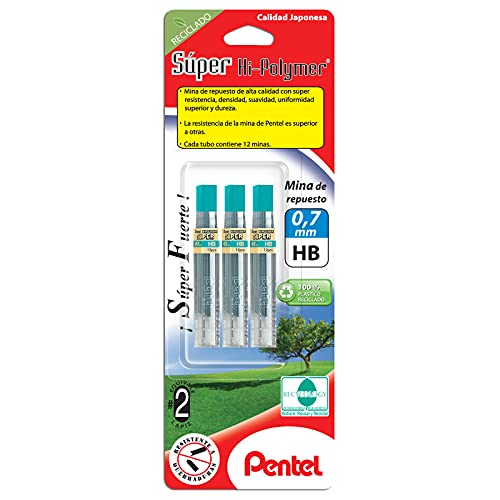 Pentel 399782 Super Hi-Polymer Lead Refills 0.7mm HB 36 Leads - Image 5