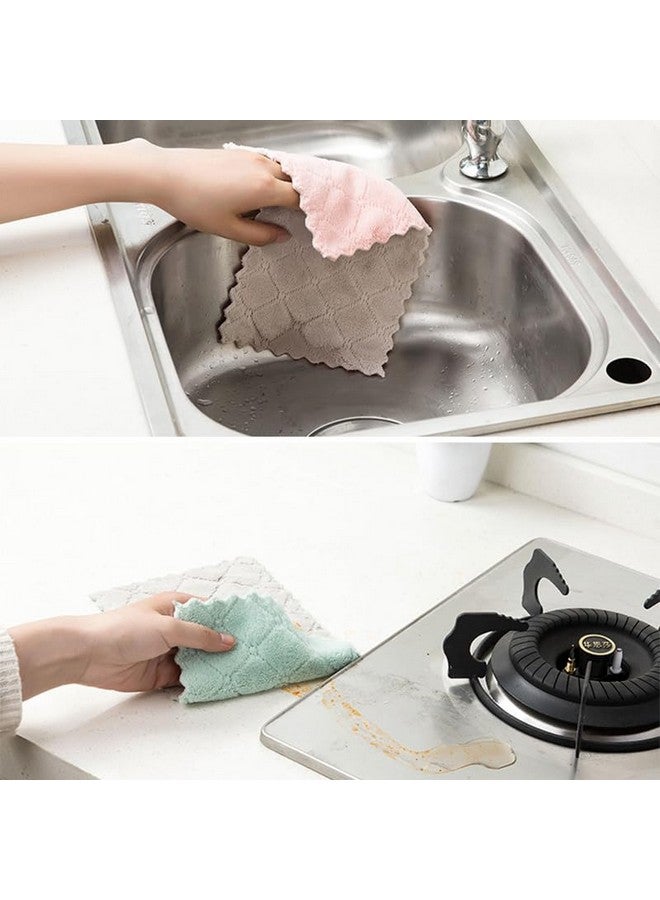 MISSJOJIAY 20 Pack Cleaning Cloth Kitchen Cloth, Dish Towels Super Absorbent Coral Velvet Dishtowels, Microfiber Premium Soft Tea Towels, Quick Dry Rags, Multipurpose Reusable Washcloths, Non-Stick Oil Cloths. - Image 4