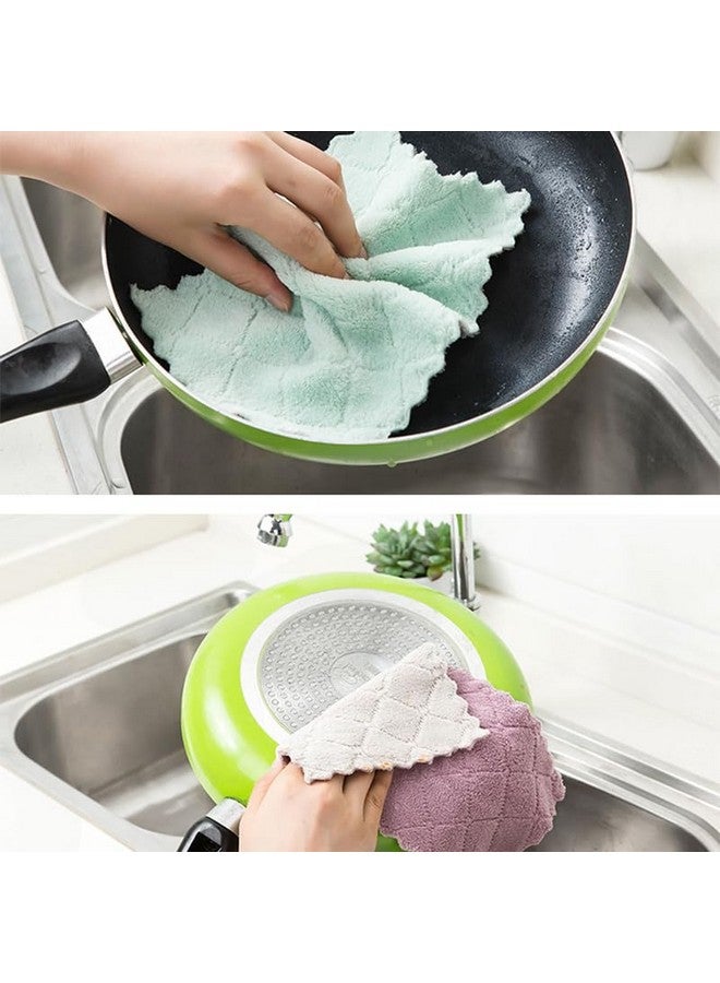 MISSJOJIAY 20 Pack Cleaning Cloth Kitchen Cloth, Dish Towels Super Absorbent Coral Velvet Dishtowels, Microfiber Premium Soft Tea Towels, Quick Dry Rags, Multipurpose Reusable Washcloths, Non-Stick Oil Cloths. - Image 5