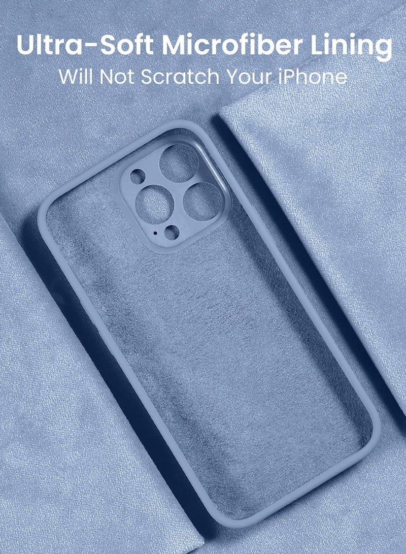 MUNTAQI Designed for iPhone 15 Pro Max Case, Silicone Upgraded [Camera Protection] for iPhone 15 ProMax Case with [2 Screen Protectors], Anti-Scratch Microfiber Lining, 6.7 inch, Light Blue - Image 5