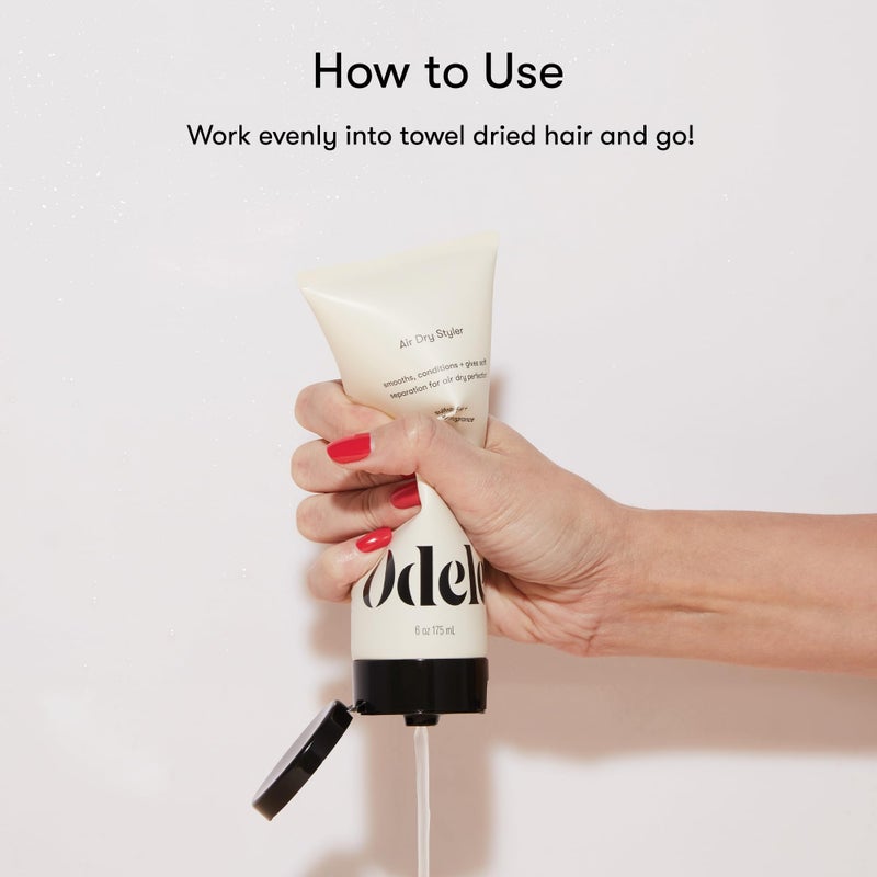 Odele Air Dry Styler, No-Heat Styling Gel to Smooth Frizz, Define and Condition Strands, for Straight, Wavy, and Curly Hair Types, 6 oz - Image 5