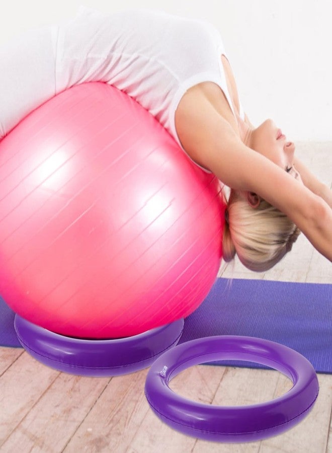 Toddmomy Inflatable Yoga Ball Base with Fixed Ring 16.53In Stable Yoga Ball Holder for Exercise Fitness Balance Support Home Gym Use - Image 2