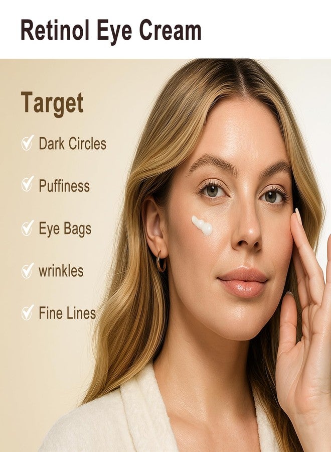 EELHOE Retinol Eye Cream for Dark Circles and Puffiness, Anti-Aging Under Eye Cream with Retinol and Hyaluronic Acid, Reduces Bags and Fine Lines, Rapid Wrinkle Repair 0.53 OZ - Image 2