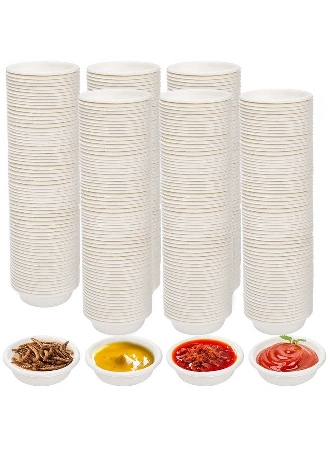 Frcctre 300 Pack 1 oz Gecko Feeding Cups, Small Paper Gecko Food and Water Feeding Cups Reptile Feeder Bowls Ledge Accessories for Crested Gecko Lizards Tarantula Reptiles Pets - Image 1