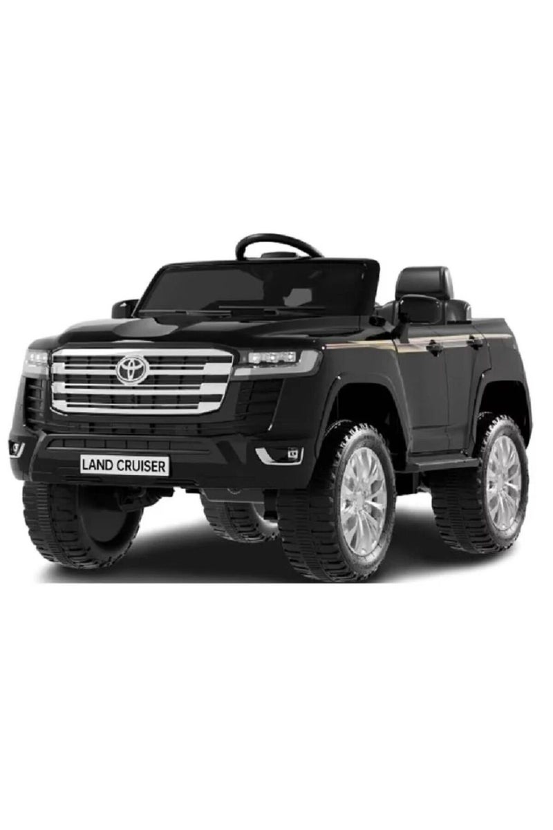 سيارة جيب كهربائية فاخرة للأطفال باللون الأسود للأولاد والبنات