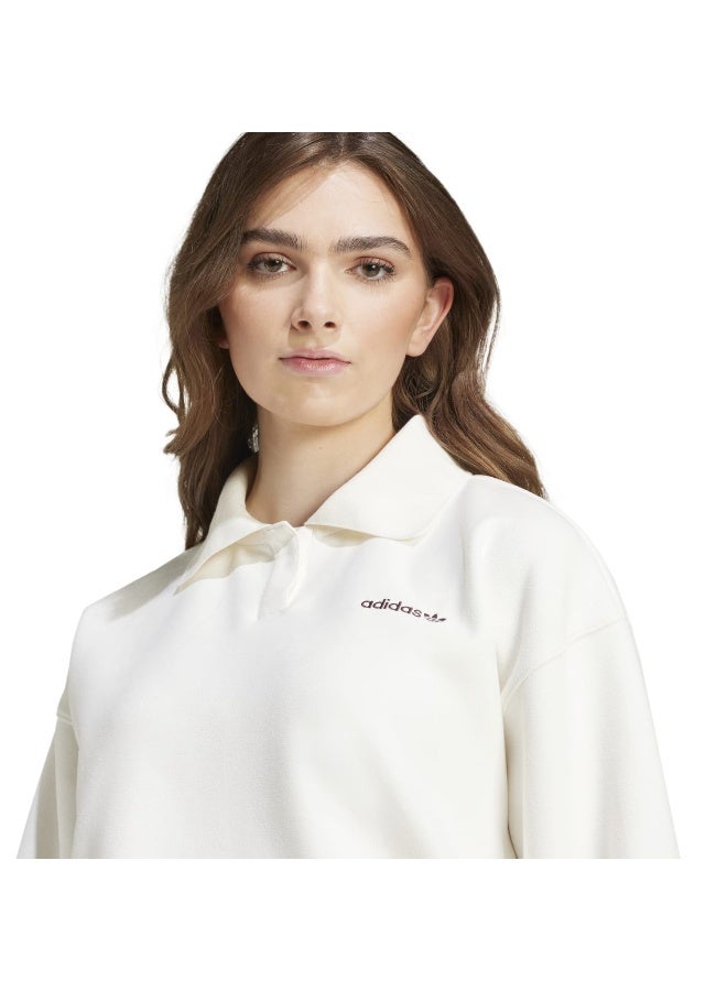 Adidas adidas SUEDE SWEAT White Originals Women SWEATSHIRTS  - Image 5