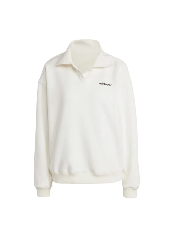 Adidas adidas SUEDE SWEAT White Originals Women SWEATSHIRTS