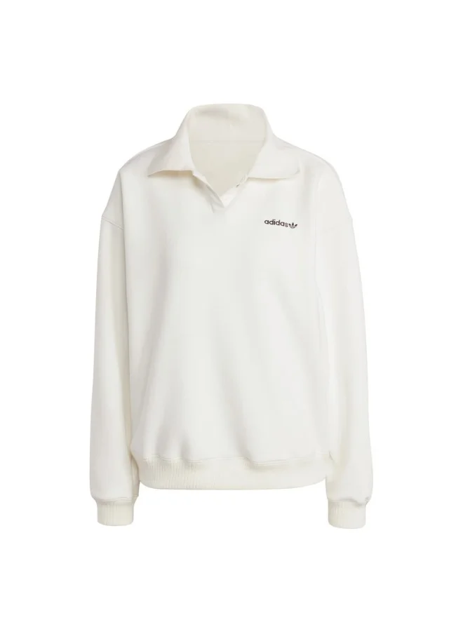 Adidas adidas SUEDE SWEAT White Originals Women SWEATSHIRTS