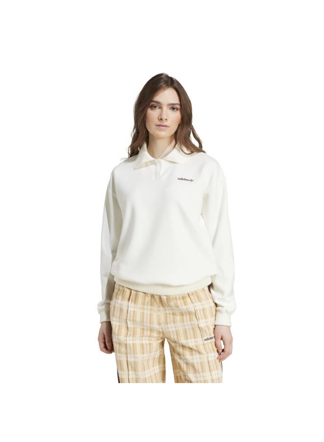 Adidas adidas SUEDE SWEAT White Originals Women SWEATSHIRTS  - Image 3