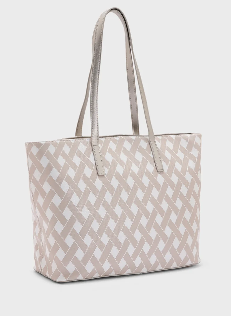 ELLA 2 In 1 Printed Large Tote Bag With Coin Pouch