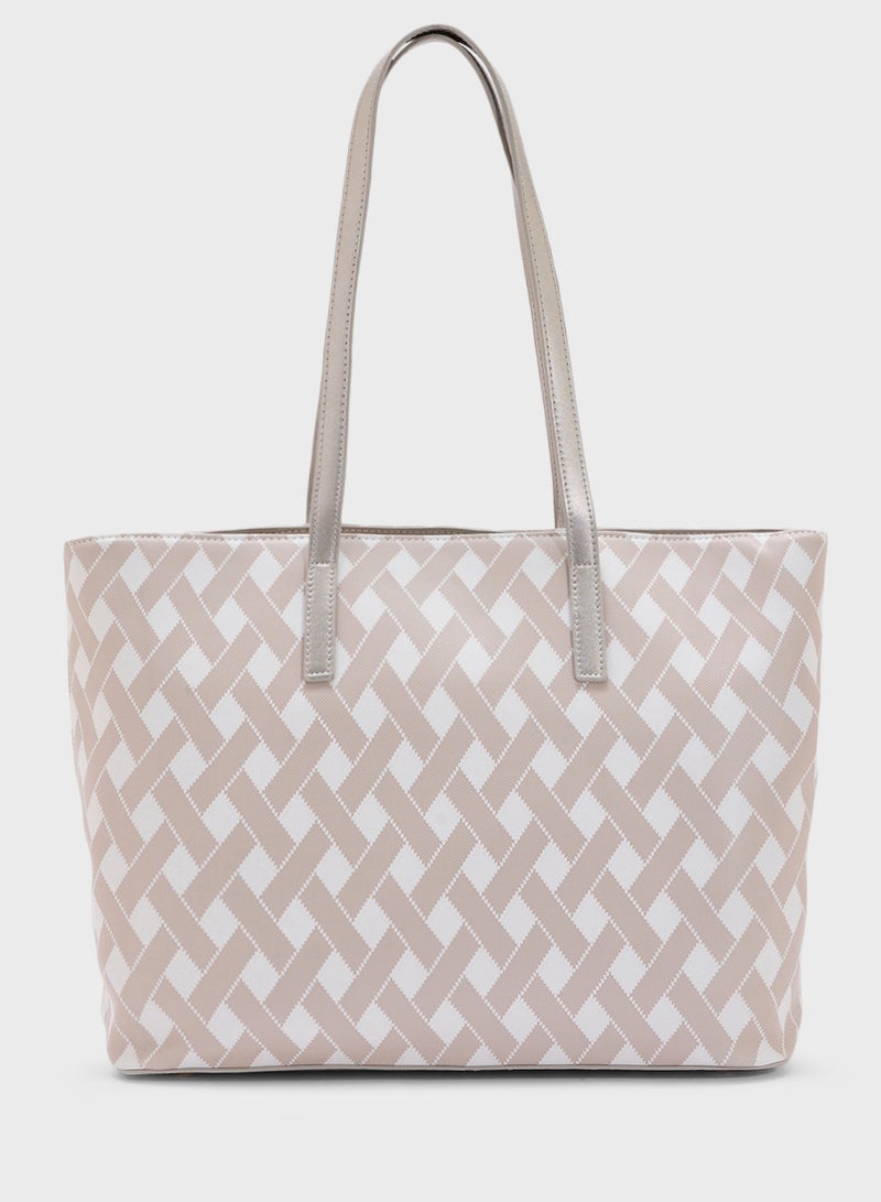 ELLA 2 In 1 Printed Large Tote Bag With Coin Pouch  - Image 1