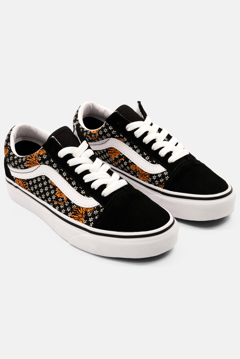 VANS أحذية كاجوال للأطفال الأولاد من نوع أولد سكول، أسود/أبيض - Image 1