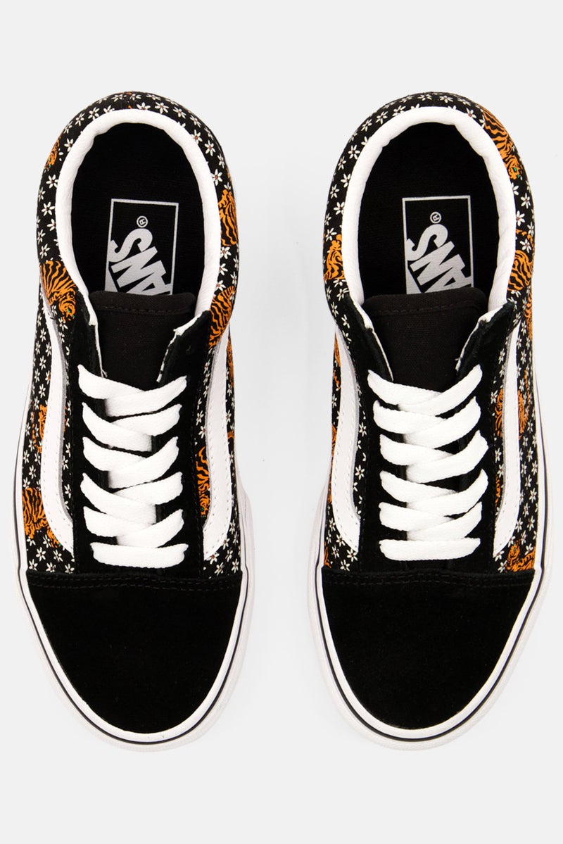 VANS أحذية كاجوال للأطفال الأولاد من نوع أولد سكول، أسود/أبيض - Image 4