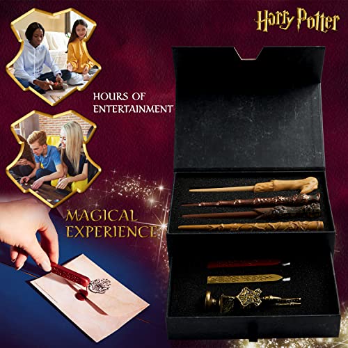 Harry Potter Writing Set Wand Pens Stationery Box for Boys Girls Teens Adults with Envelopes Paper Wax Stick Stamp Marauders Map Gifts for Kids - Image 5
