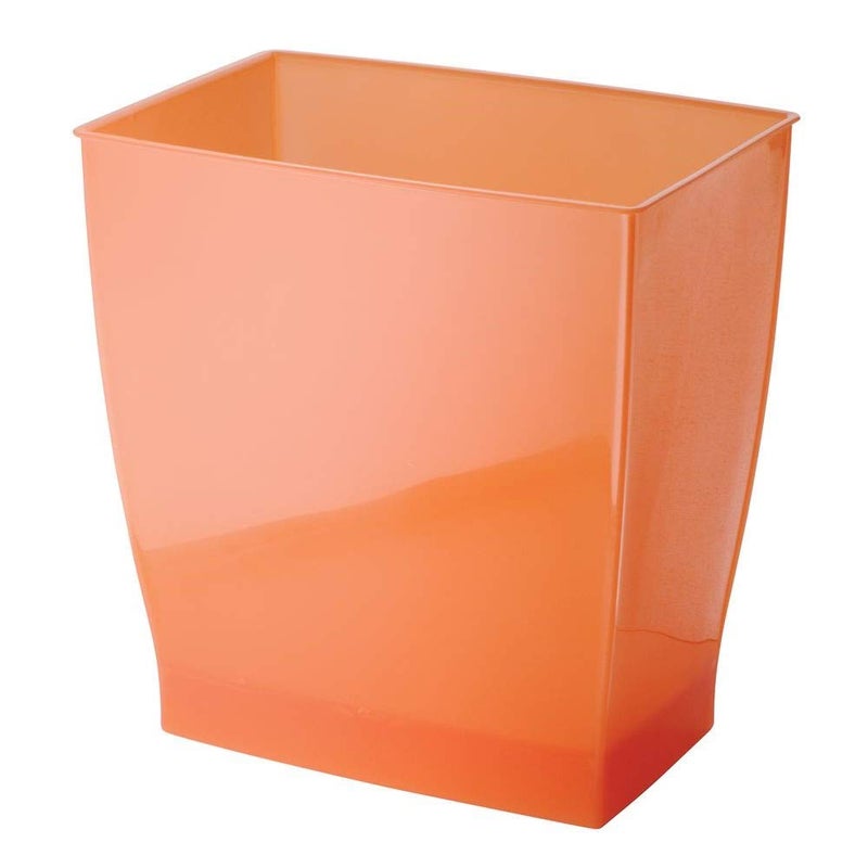 iDesign Bathroom Trash Can  Ideal for Primary and Guest Bathroom or Office  Orange  Made in USA